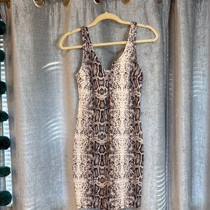 Snake Print Bodycon Dress
